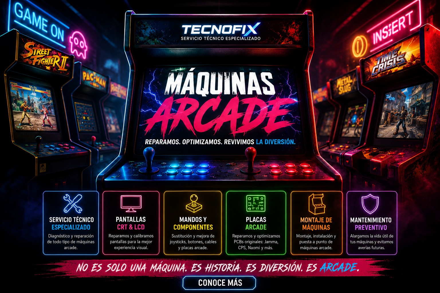 Máquinas arcade TecnoFix Asturias