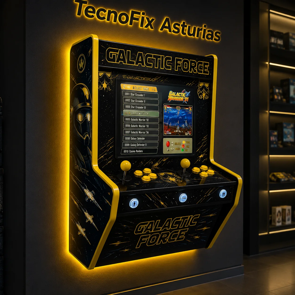 Máquina Arcade Galactic Force Mega Wall vista 2