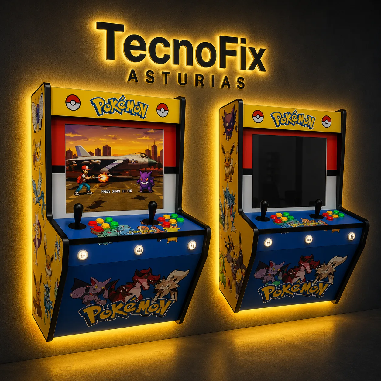 Máquina Arcade Pokémon Mega Wall vista 3
