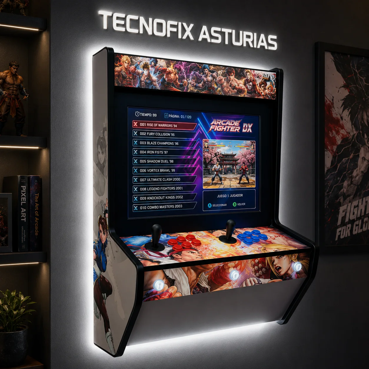 Máquina Arcade Street Fighter Mega Wall vista 4