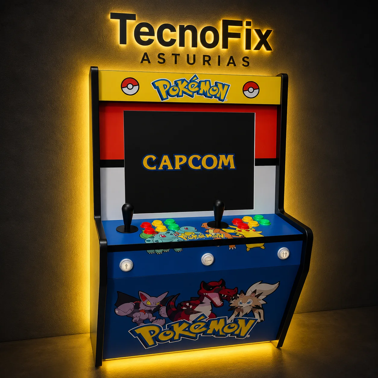 Máquina Arcade Pokémon Mega Wall vista 2