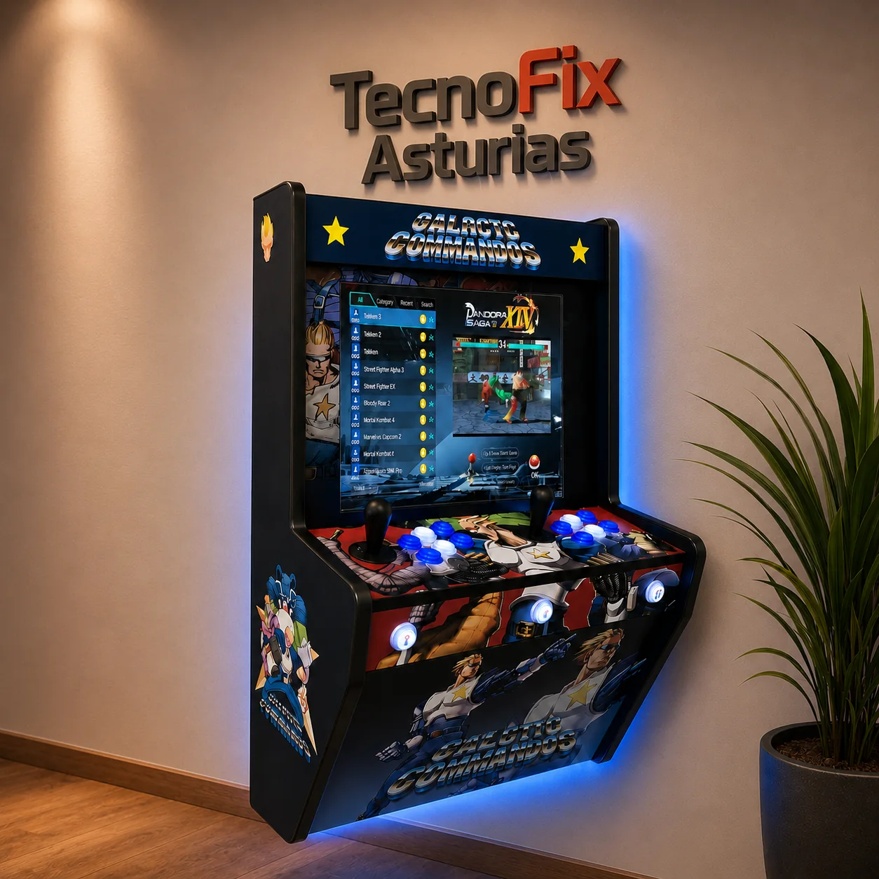 Máquina Arcade Captain Commando Mega Wall vista 2