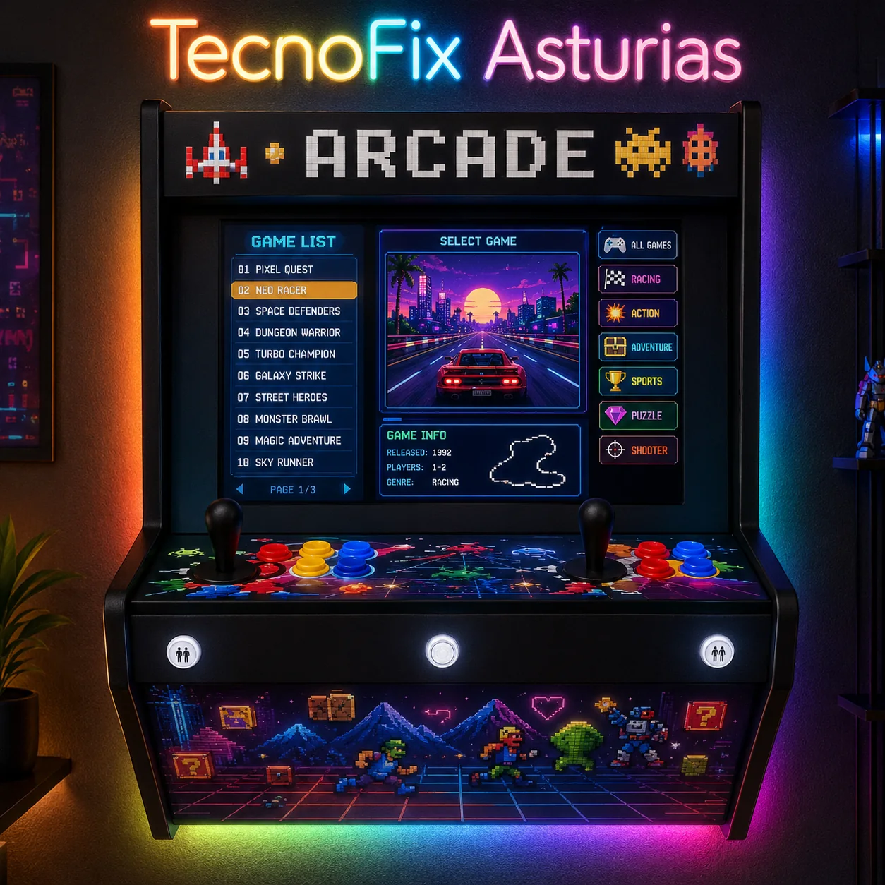 Máquina Arcade Mixed Games Mega Wall vista 4