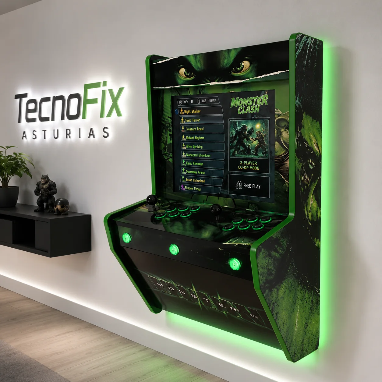 Máquina Arcade Hulk Marvel 2 Mega Wall vista 4