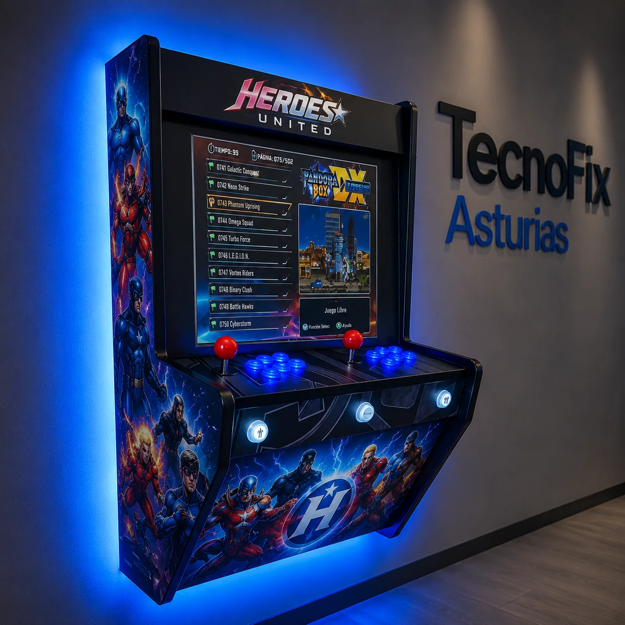 Máquina Arcade Marvel vs DC Standar Wall