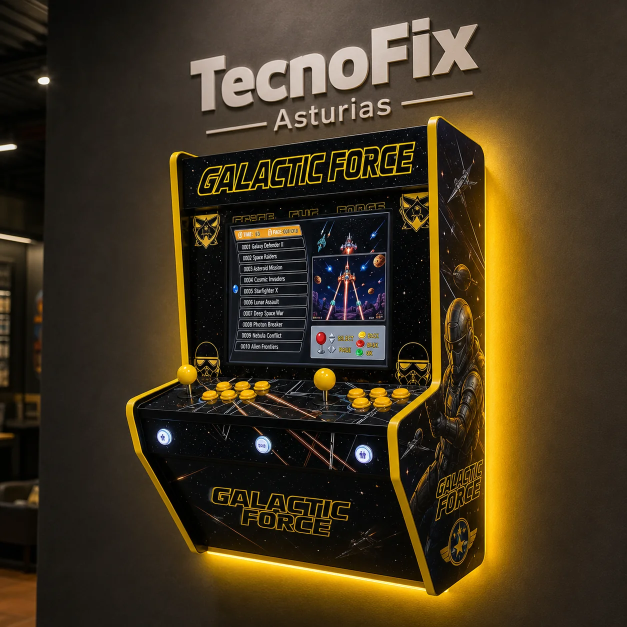 Máquina Arcade Galactic Force Mega Wall vista 3