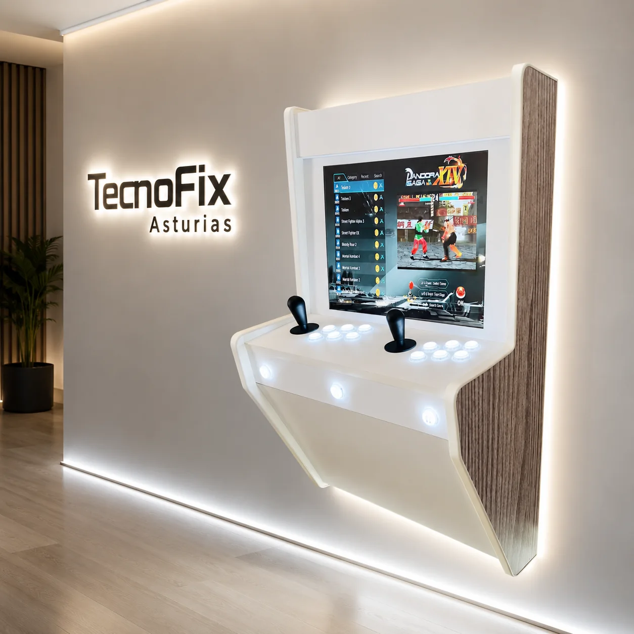 Máquina Arcade Elegance Blanca Standar Wall