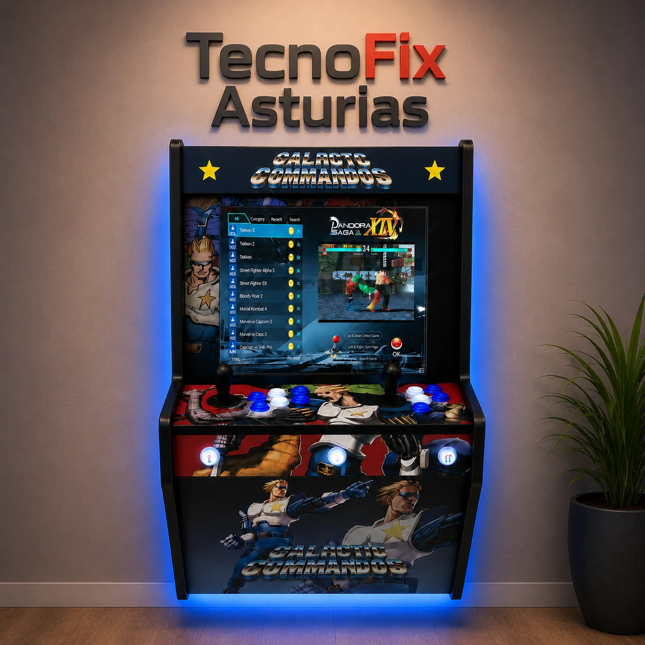Máquina Arcade Captain Commando Mega Wall vista 3