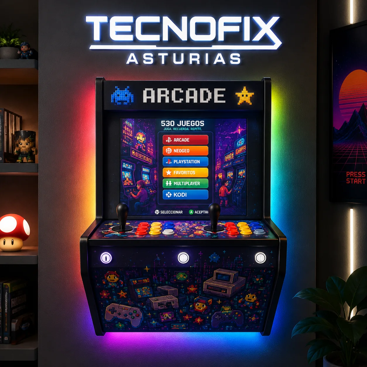 Máquina Arcade Mixed Games Standar Wall