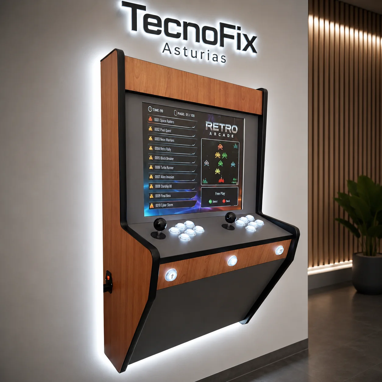 Máquina Arcade Elegance Mega Wall vista 3