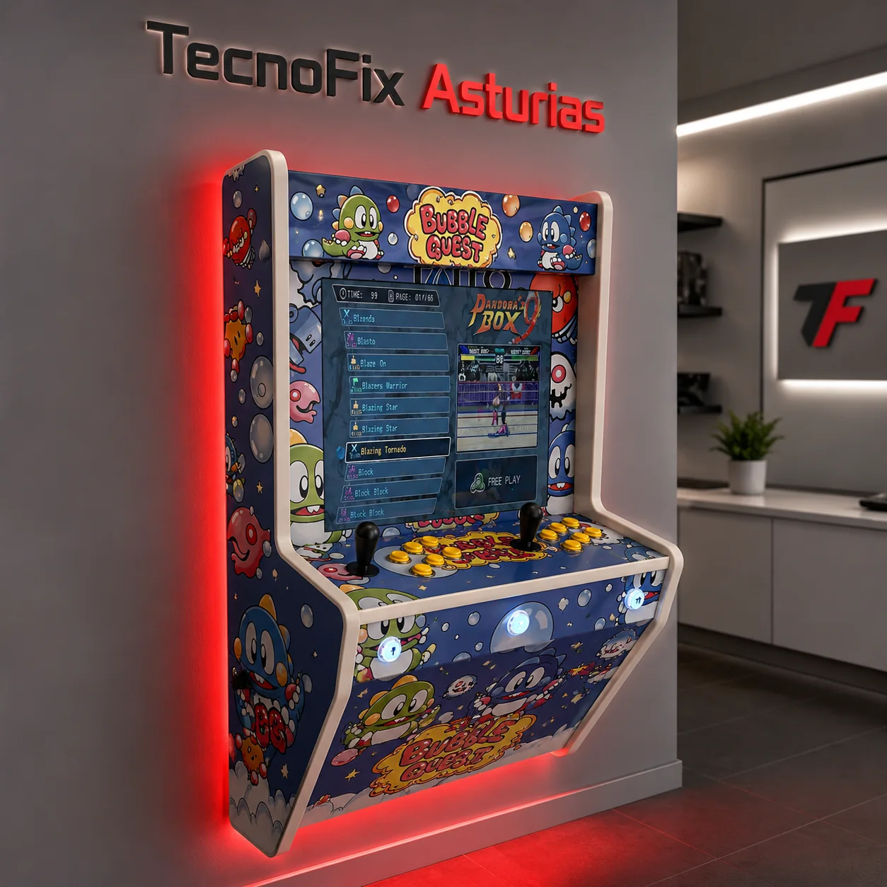 Máquina Arcade Puzzle Bobble 4 Mega Wall vista 2