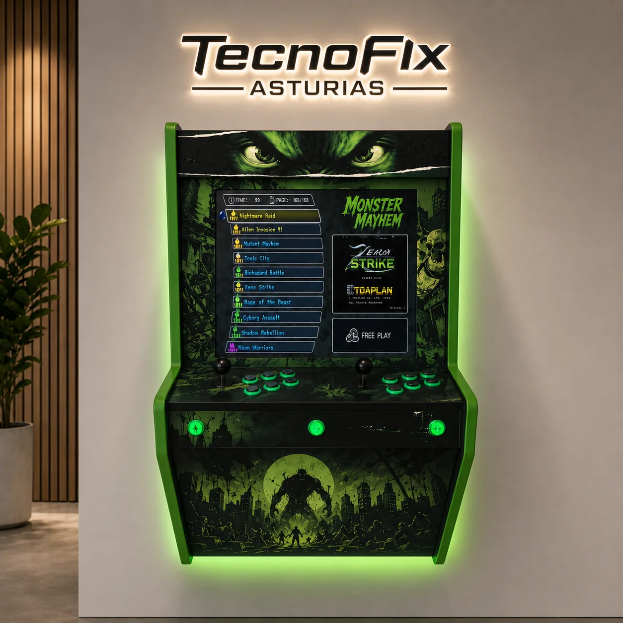 Máquina Arcade Hulk Marvel 2 Mega Wall vista 2